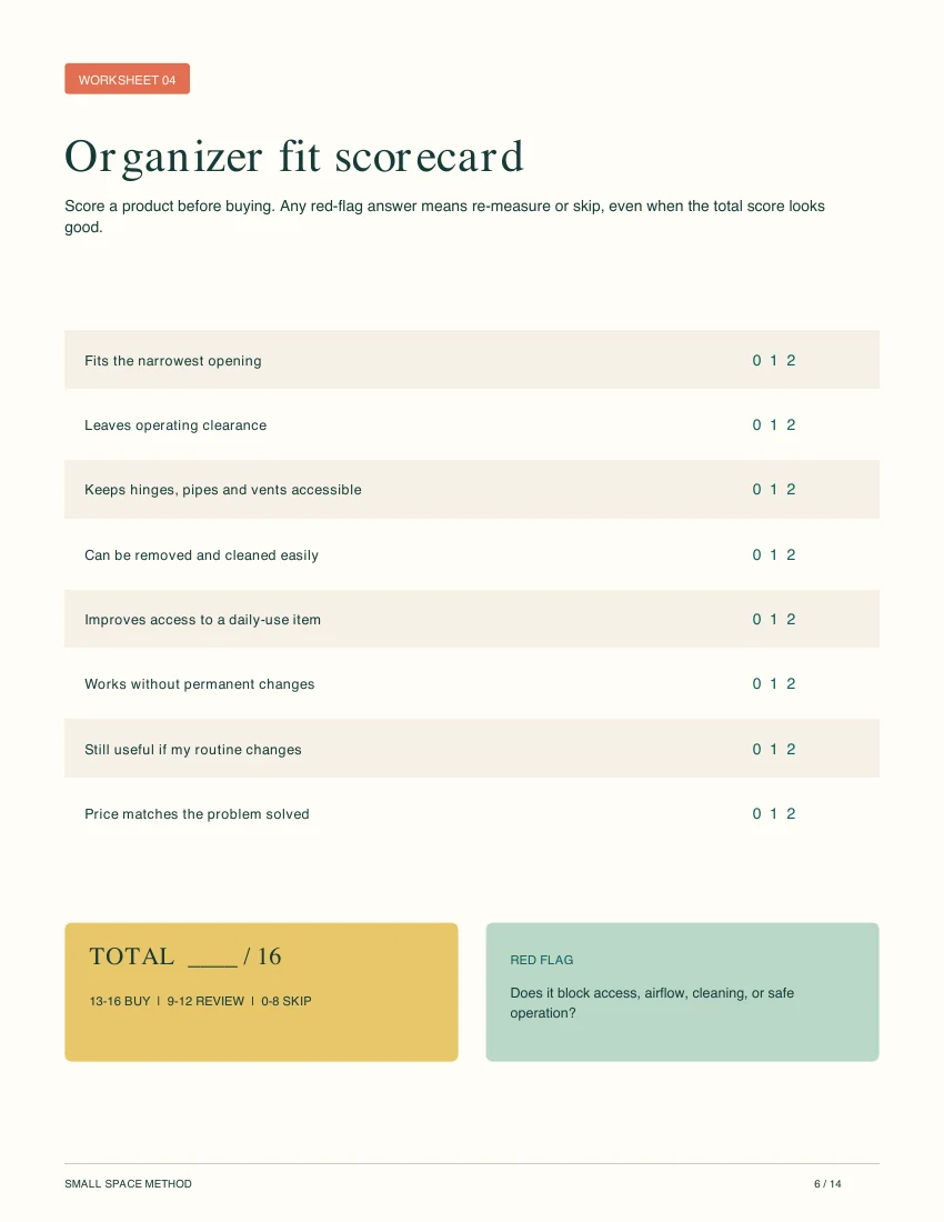Preview of page 6 from the Small Kitchen Reset Kit